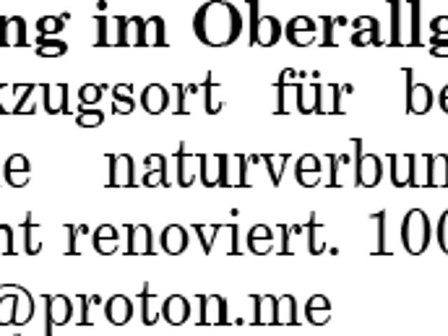 Gartenwohnung im Oberallgäu