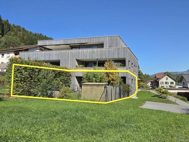 Gartenwohnung in Göfis 85m² Wohnfläche | 126m² Garten & 2 TG Plätze in Wohnanlage mit nur 5 Einheiten