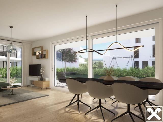 Garten Neubauwohnung in Villach Panoramablick ins Glück Top 04