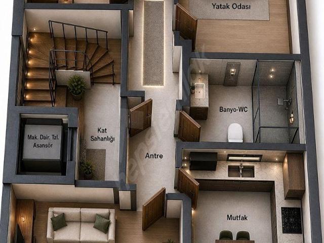 GAZİOSMANPAŞA MERKEZ MAH.TEK DAİRE ÜZERİ 3+1 SATILIK DAİRELER