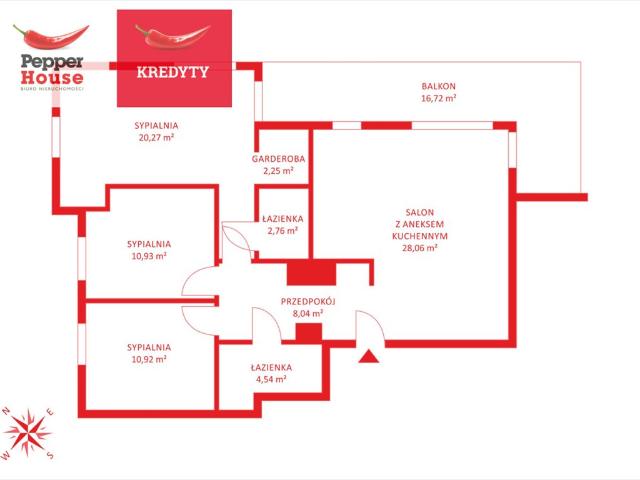 Do sprzedania przestronne mieszkanie 87,87 m² w nowoczesnym osiedlu Brzeźno