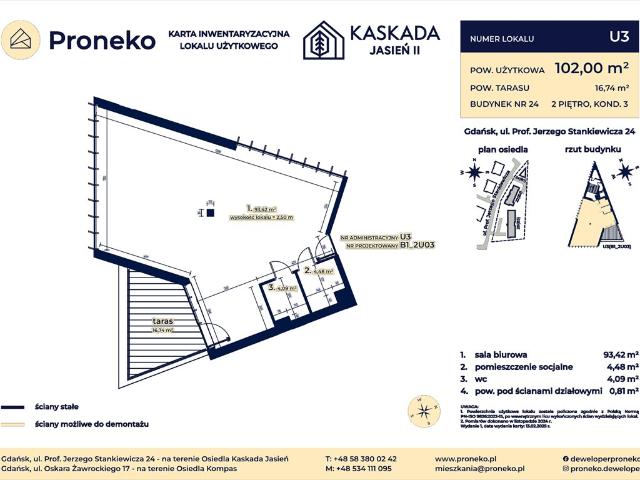 Lokal usługowy 102 m2 przy ul. Stankiewicza w Gdańsku