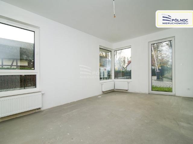 Nowoczesne 43,6 m² z ogrodem i widokiem na naturę