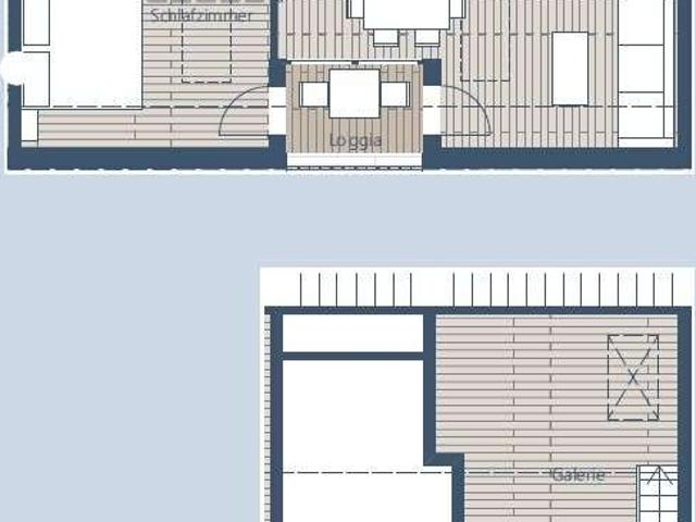 Gemütlich wohnen auf zwei Etagen 2,5 Zi Maisonettewohnung mit Loggia