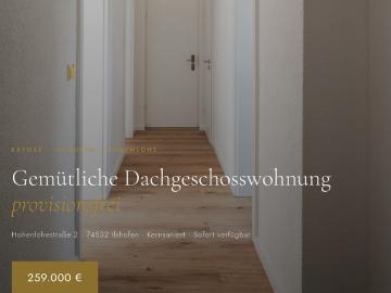 Gemütliche Dachgeschosswohnung provisionsfrei