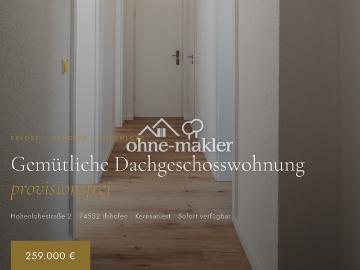 Gemütliche Dachgeschosswohnung provisionsfrei