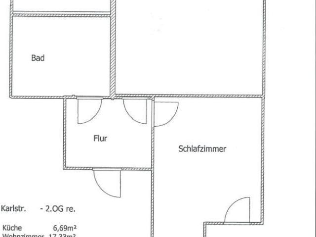 gemütliche, teilsanierte 2 Zimmer Wohnung in ruhiger Lage, ab sofort verfügbar!
