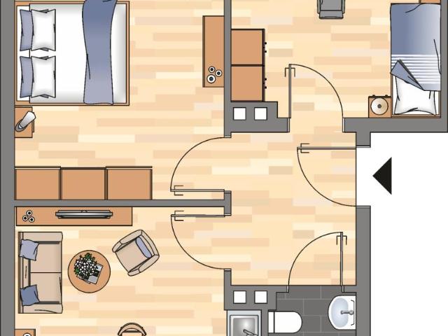 Gemütliche 2 Zimmer Wohnung im Dachgeschoss mit Wanne in Wilhelmshaven City