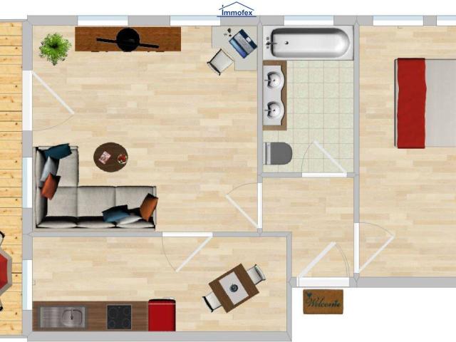 Gemütliche 2 Zimmer Wohnung in zentraler Lage