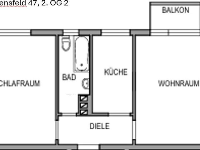 Gemütliche 2 Zimmer Wohnung mit Balkon