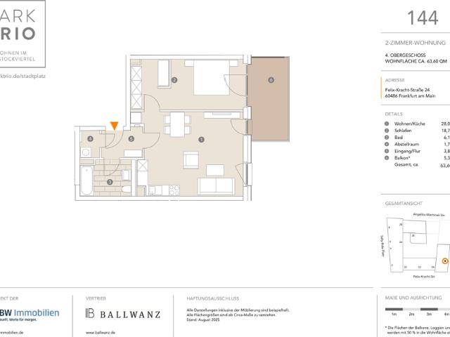 Gemütliche 2 Zimmer Wohnung mit Sonnenbalkon