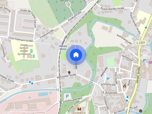 Gemütliche 3 Raum DG Wohnung mit Garten am Haus unterhalb der Osterburg!