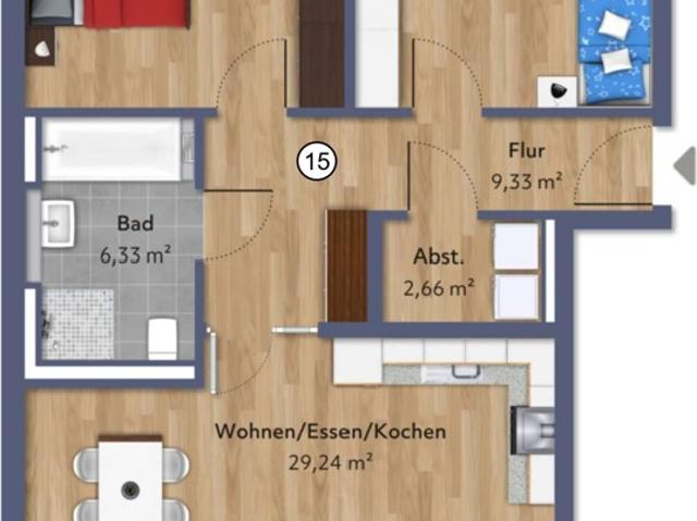 Gemütliche 3 Zimmer Wohnung