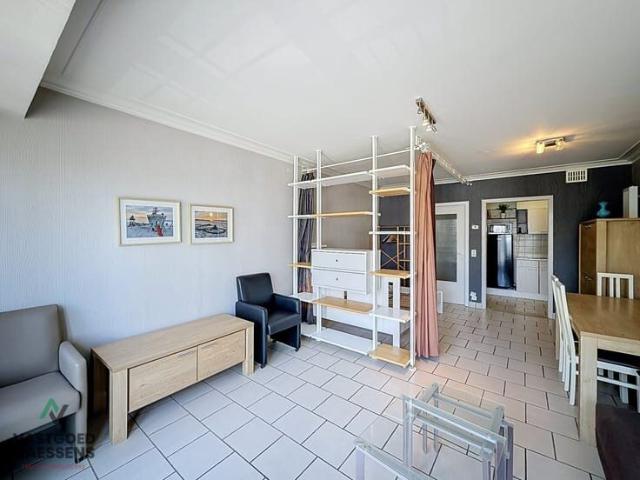 GEMEUBELDE STUDIO MET ZIJDELINGS ZEEZICHT