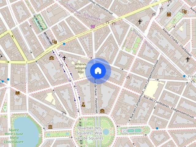 Gemeubileerd appartement met 1 slaapkamer te huur in Brussel