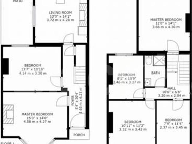 Generous six bedroomed house, two bathrooms & beautiful patio garden