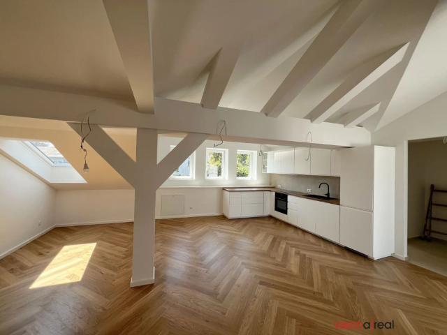 Generalsanierte, klimatisierte und lichtdurchflutete Dachgeschosswohnung mit Terrasse vom Wohnzimmer begehbar