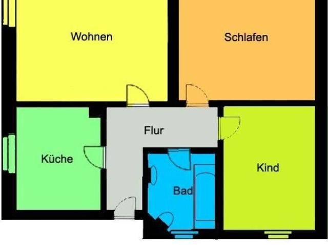 Geniale Dachgeschoss Wohnung mit schönem Dielenboden und Bad mit Wanne!