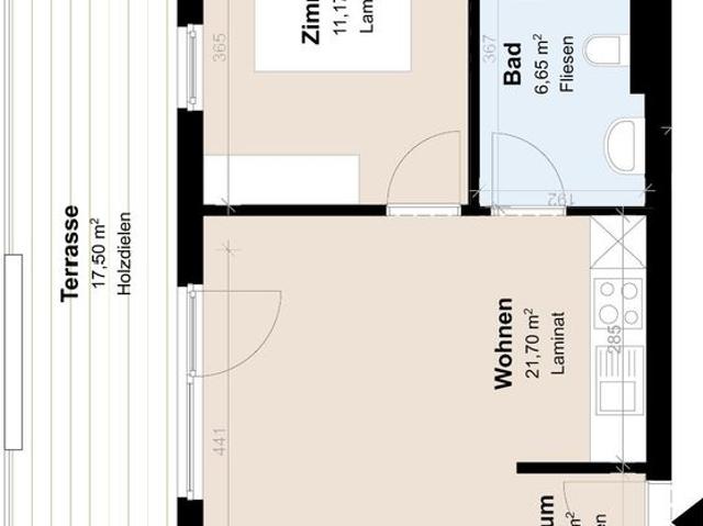 Geförderte moderne 2 Zimmer Wohnung mit Penthouse Feeling