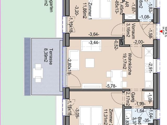 Geförderte Neubauwohnung mit Garten und Terrasse