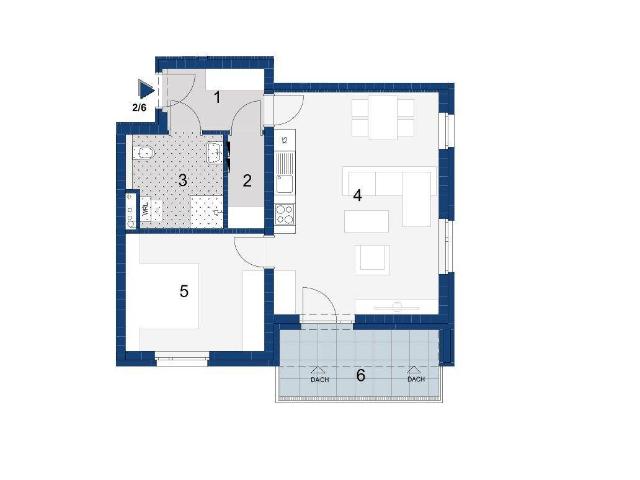 geförderte Wohnung im 1. OG | mit Loggia und Balkon | Haus 2 | Top 6