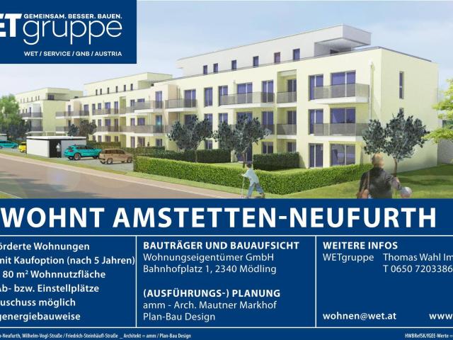 geförderte Wohnung | Fertigstellung 3. Quartal 2027 | Loggia+Balkon | 2.OG | Miete mit Kaufoption