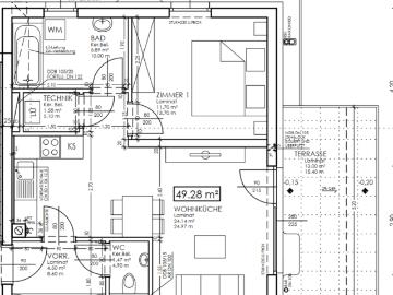 Geförderte 2 Zimmer Mietwohnung mit Kaufoption | ca. 49 m² | Erdgeschoss | Terrasse