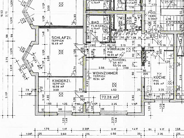 Geförderte 3 Zimmer Mietwohnung | ca. 72 m² | Erdgeschoss