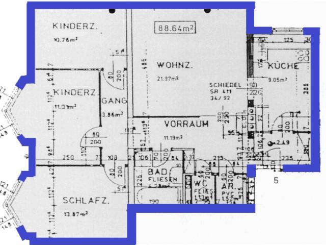 Geförderte 4 Zimmer Mietwohnung | ca. 88 m² | Obergeschoss