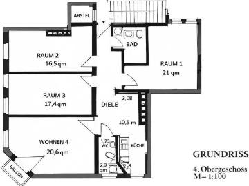 Gelegenheit: Sehr schöne u helle Altbauwohnung 110qm 4OG Neukölln