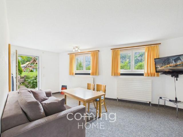 Gepflegte 3.5 Zimmerwohnung in Leukerbad mit sonniger Terrasse und Bergsicht