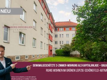 Gepflegte 3 Zimmer Kapitalanlage im charmanten Altbau – Baujahr 1935 in Leipzig / Schönefeld