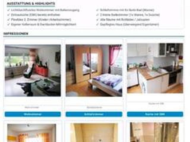 Gepflegte 3 Zimmer Wohnung mit Balkon und EBK, ruhige Lage