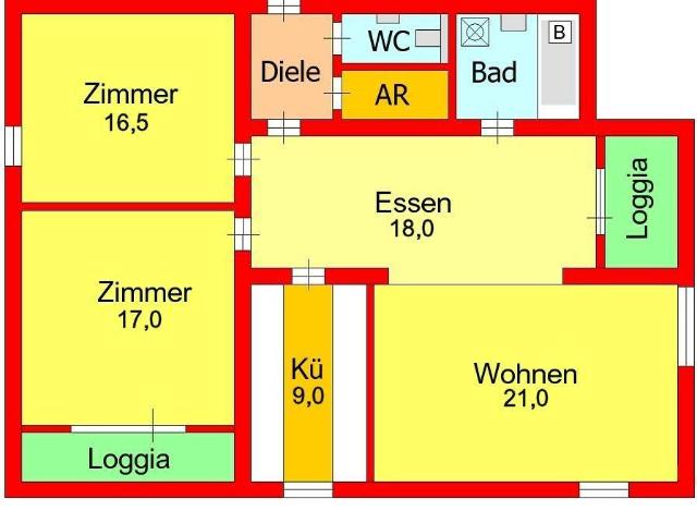Gepflegte 4 Zimmerwohnung mit Garage in Grünlage Leechwald / Hilmteichnähe