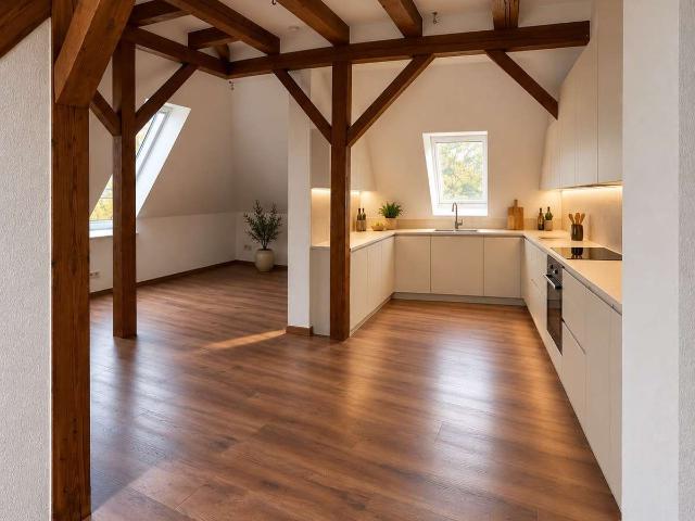 Gepflegte Dachgeschosswohnung mit Garten, ruhige Wohngegend