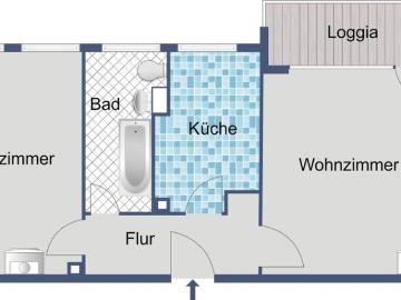 Gepflegte Erdgeschosswohnung mit viel Tageslicht!