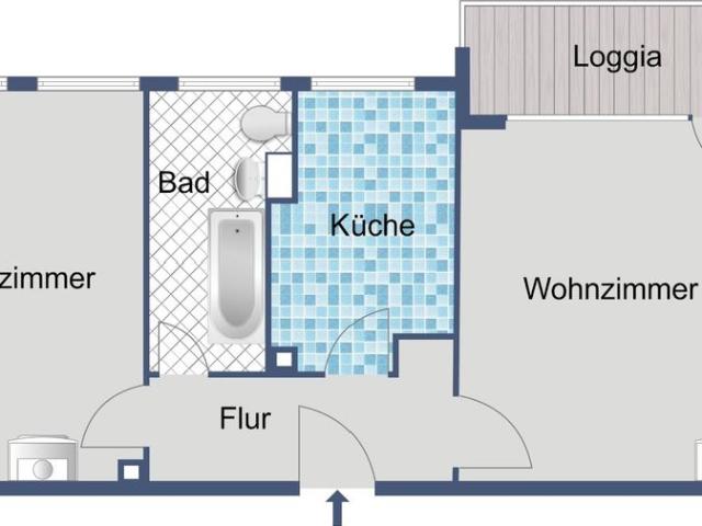 Gepflegte Erdgeschosswohnung mit viel Tageslicht!
