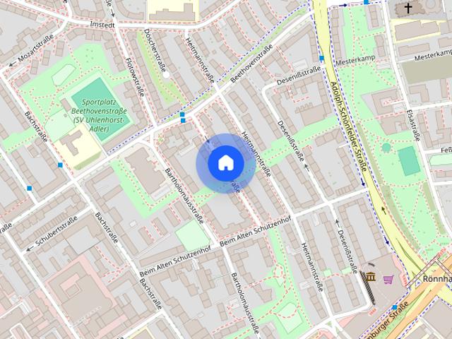 Gepflegte Erdgeschoßwohnung zur Miete in Hamburg Barmbek Süd Wentzel Dr