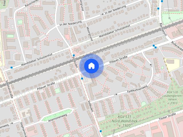Gepflegte Etagenwohnung zur Miete mit Balkon in Hamburg Wandsbek Wentzel Dr