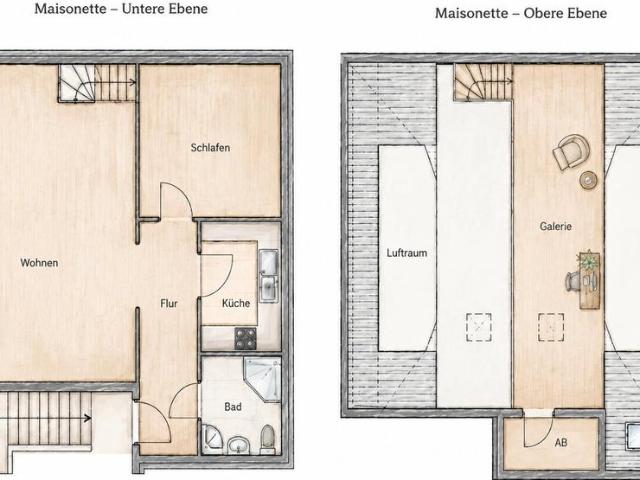 Gepflegte Maisonette Wohnung in Leipzig Mockau Eigentumswohnung