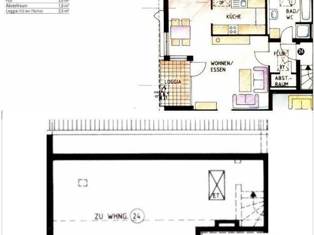 Gepflegte Maisonettewohnung mit Loggia und Tiefgarage