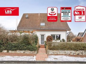 Gepflegtes Einfamilienhaus mit Kamin, zwei Garagen & geschützten Terrassen