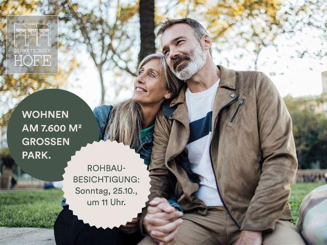 Geräumig Wohnen direkt am Park: 4 Zimmer Neubauwohnung mit zwei Bädern & Loggia