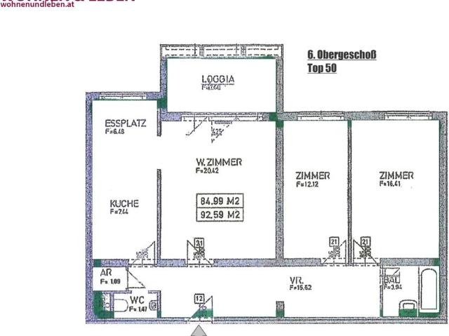 Geräumige 3 Zimmerwohnung in Linz
