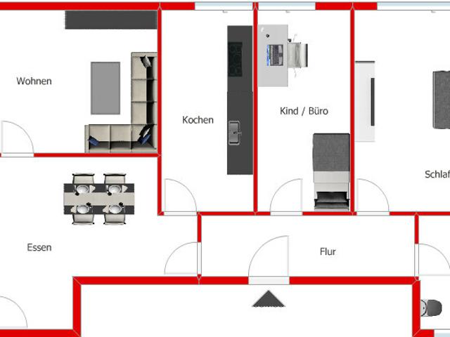 Geräumige 3 Zimmer Wohnung mit Garage & Balkon!