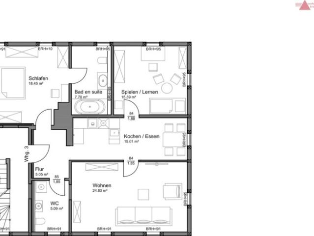 Geräumige 3 Raum Wohnung im Zentrum von Dippoldiswalde mit Garten zu vermieten!