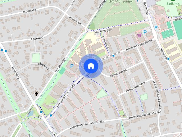 Geräumige 2 Zimmerwohnung zur Miete in Ahrensburg Wentzel Dr