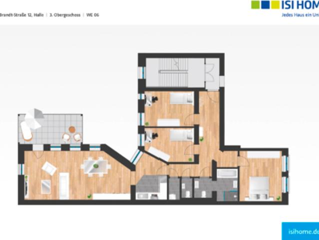 Geräumige 4 Raumwohnung mit Balkon WE06