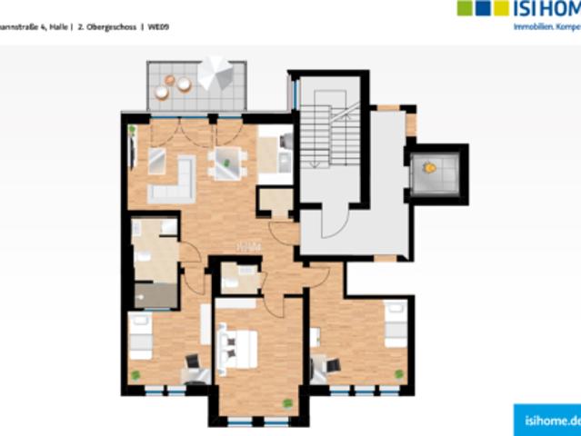 Geräumige 4 Raumwohnung mit Sonnenbalkon WE09