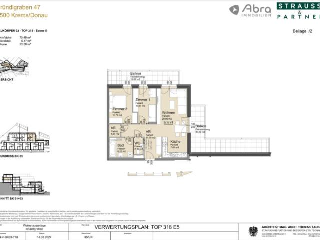 Geräumige Drei Zimmer Wohnung in ruhiger Lage mit Blick ins Grüne